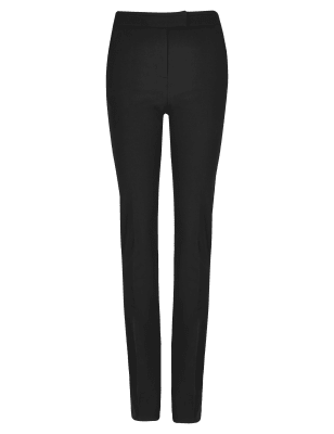 Roma Rise Cotton Rich Slim Leg Trousers | Per Una | M&S