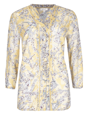 bird print blouse uk