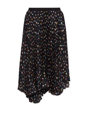 Facet Print Pleated Skirt | Limited Edition | M&S