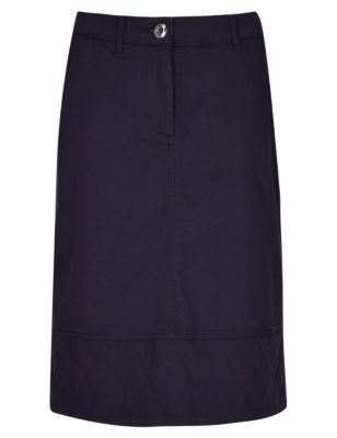Cotton Rich A-Line Chino Skirt | Per Una | M&S
