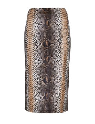 Speziale Faux Snakeskin Print Pencil Skirt | Per Una | M&S