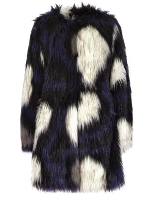 Speziale Faux Fur Overcoat | Per Una | M&S