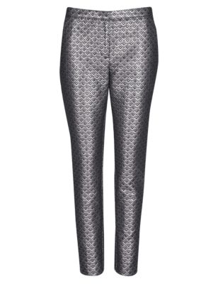 Slim Leg Textured Jacquard Trousers | Limited Edition | M&S