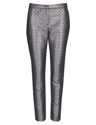 Slim Leg Textured Jacquard Trousers | Limited Edition | M&S