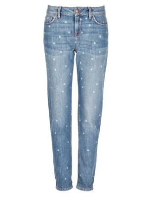Star Print Girlfriend Jeans | Limited Edition | M&S