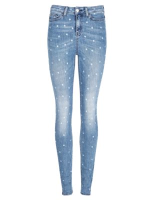 Spotted Skinny Denim Jeans | Limited Edition | M&S