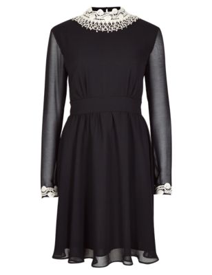 Lace Trim Fit & Flare Dress | Limited Edition | M&S