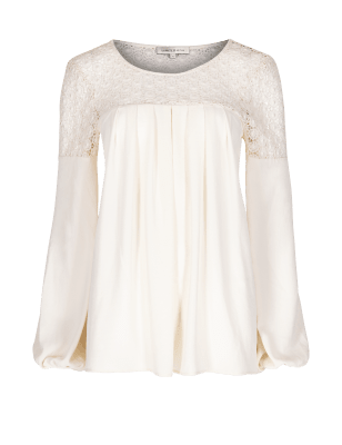 Oblong Hem Crochet Lace Trim Blouse | Limited Edition | M&S