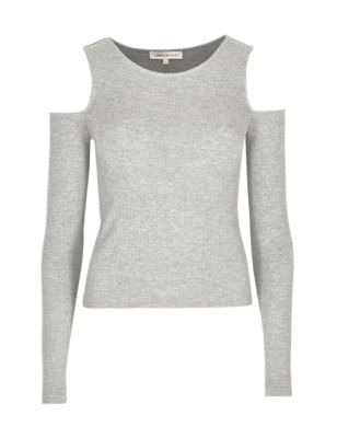 Cut Shoulder Ribbed Top | Limited Edition | M&S