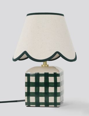 M&S Kirsten Ceramic Table Lamp - Green, Green,Red,Blue,Ochre