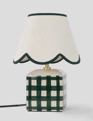 M&S Kirsten Ceramic Table Lamp - Green, Green,Red,Blue,Ochre