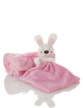 Rabbit Comforter Toy & Blanket Gift Set Image 2 of 3