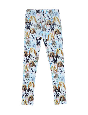 Rabbit Print Leggings with StayNEW™ (1-7 Years) Image 2 of 3