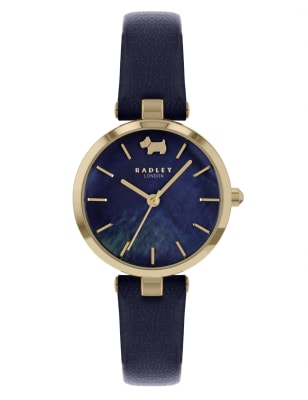 Radley Navy Leather Analogue Quartz Watch | Radley | M\u0026S