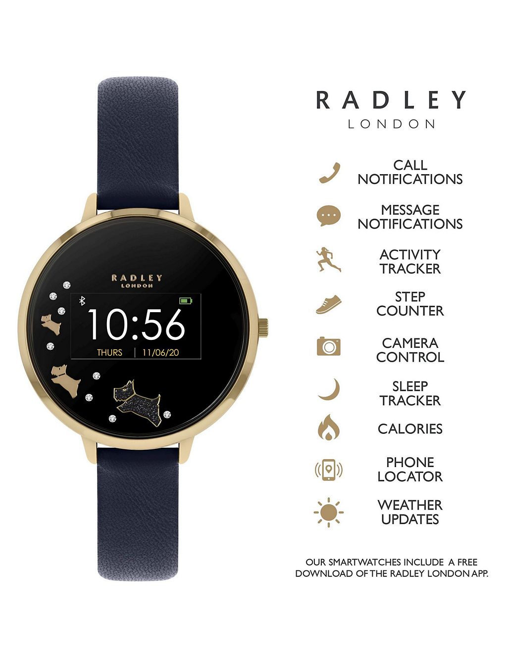 Radley Series 3 Activity Tracker Navy Smartwatch 4 of 4