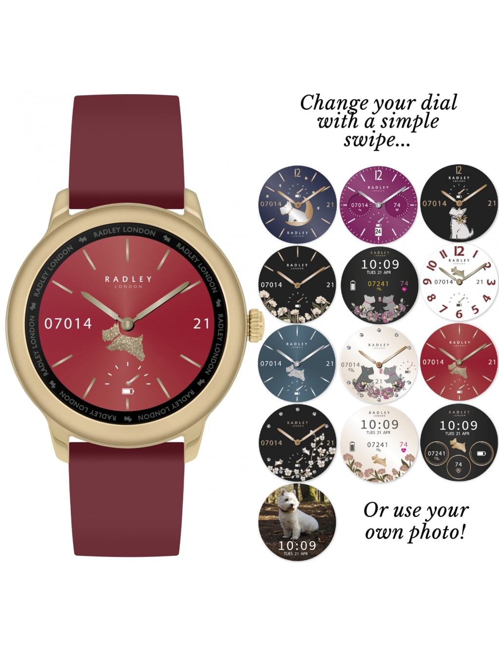 Cinturino Di Ricambio In Silicone Per Radley London Series 1 Activity Tracker - Confezione Da 3 - Impermeabile, Regolabile E Facile Da Montare