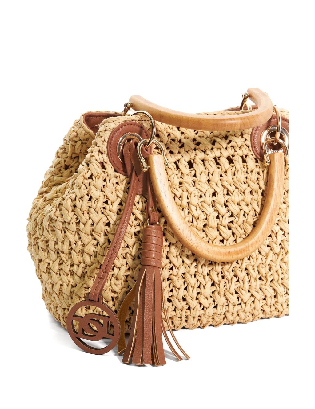Raffia Top Handle Grab Bag 5 of 5