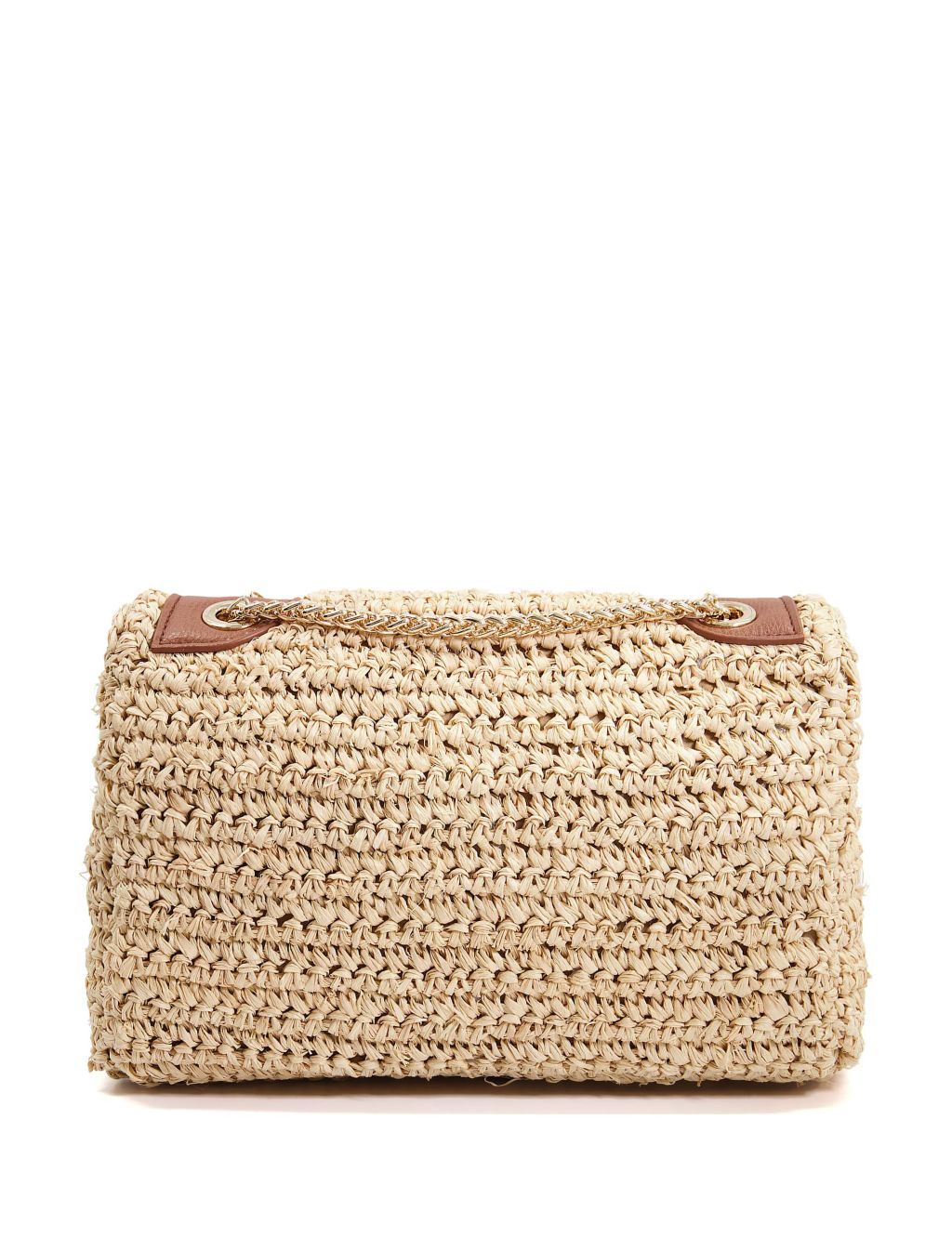 Raffia Woven Chain Strap Shoulder Bag | Dune London | M&S