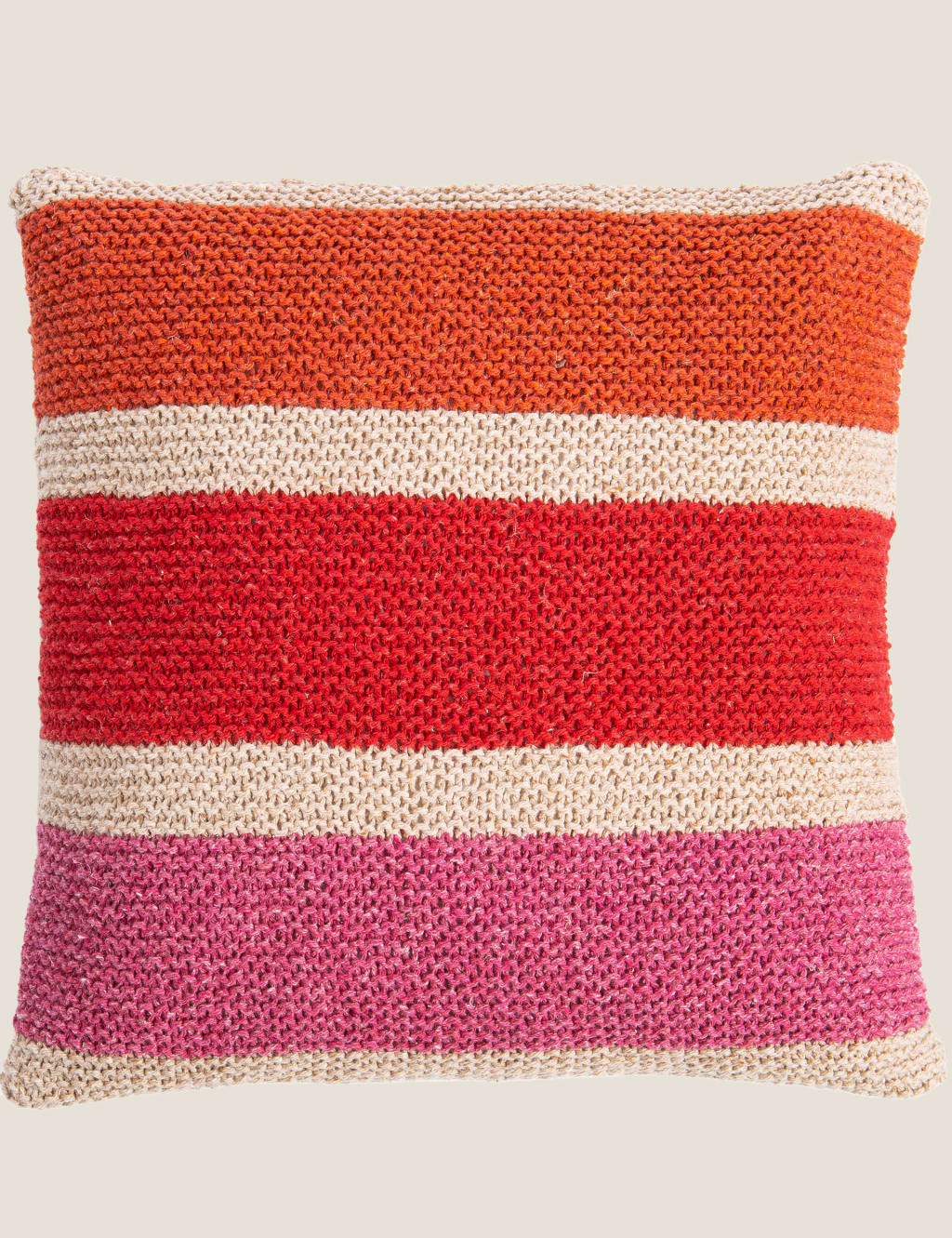 Rainbow Cushion Knitting Kit Wool Couture M&S