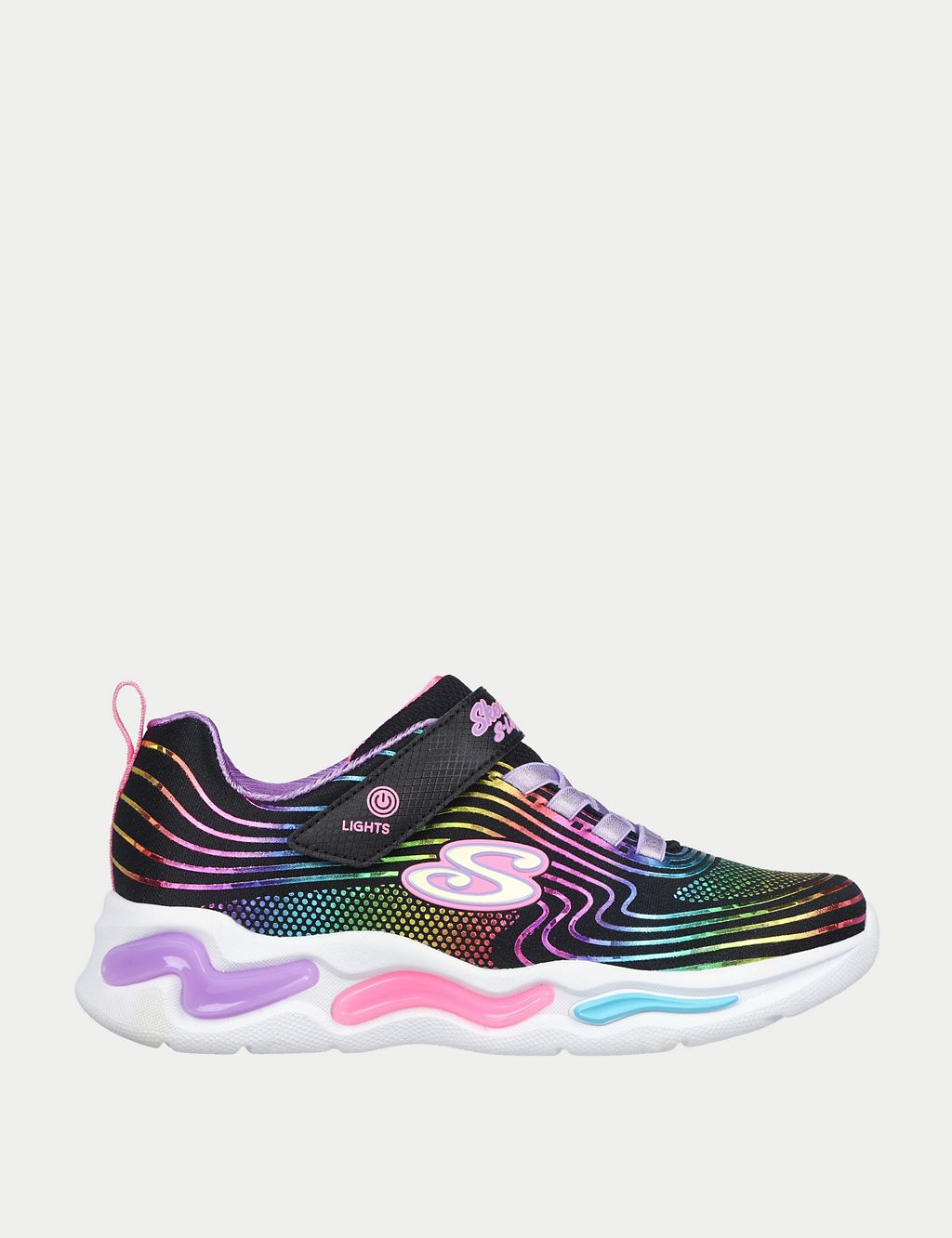 Rainbow Light Up Trainers (9.5 Small - 3 Large) 2 of 6