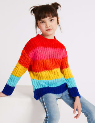 Rainbow Striped Jumper 3 16 Years M S