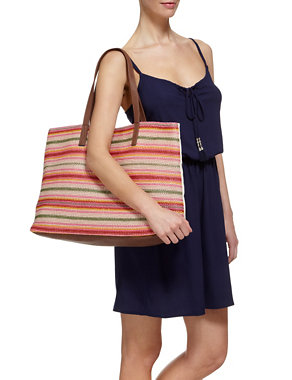 Rainbow Striped Shopper Bag Image 2 of 6