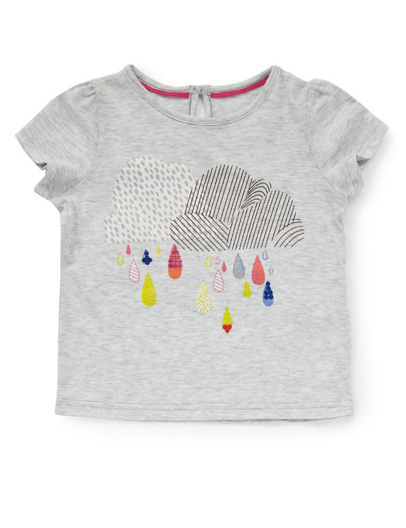 Raindrop Girls T-Shirt with StayNEW™ (1-7 Years) Image 1 of 2