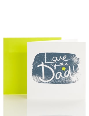 Raised Lettering with Star Dad Father's Day Card | M&S