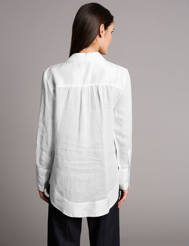 Ramie Pocket Detail Long Sleeve Shirt 4 of 5