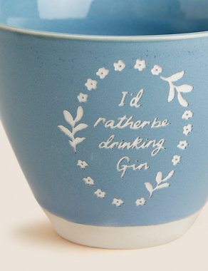 Rather Be Drinking Gin Slogan Mug Image 2 of 3