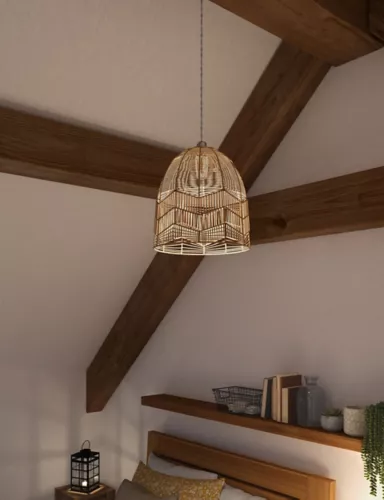 Rattan Ceiling Lamp Shade 3 of 7