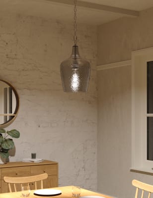 Raven Glass Pendant Ceiling Light Image 2 of 9
