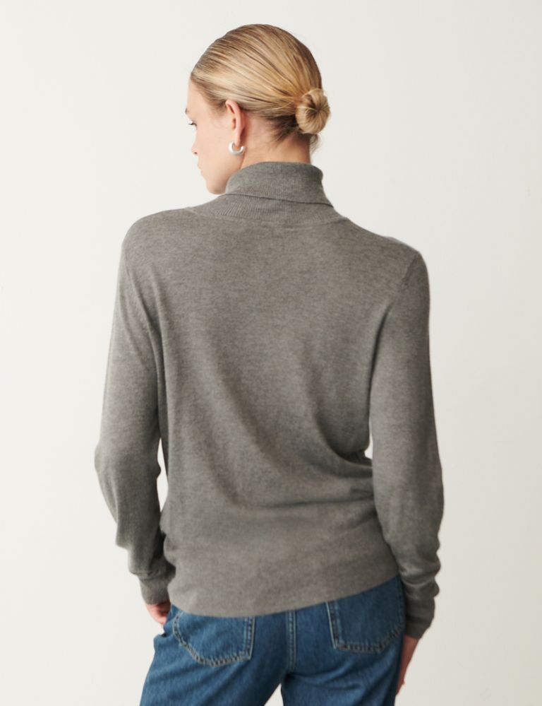 Rayon Blend Roll Neck Relaxed Jumper 3 of 4