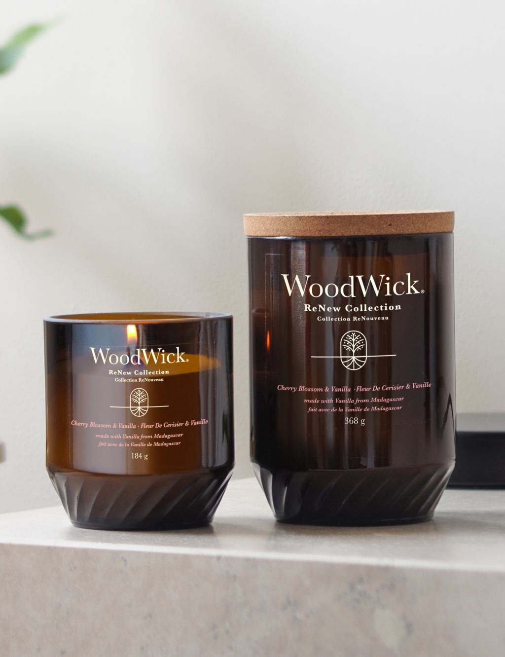Woodwick RENEW MEDIUM CANDLE CHERRY BLOSSOM & VANILLA ✔️ acquista online