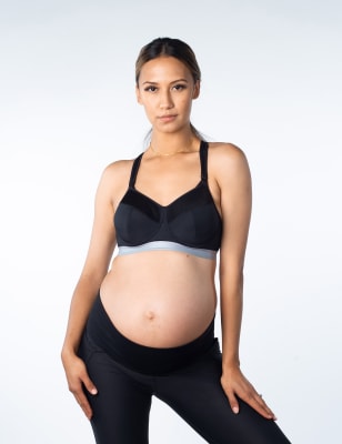 Maternity and nursing sports bra Woma black, Drabužiai