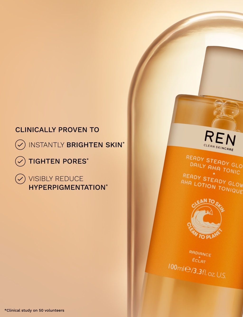 Ready Steady Glow Daily AHA Tonic 100ml 1 of 7