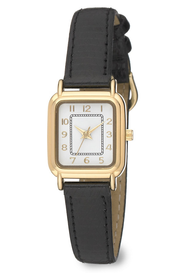 Rectangular Face Classic Strap Watch Image 1 of 1