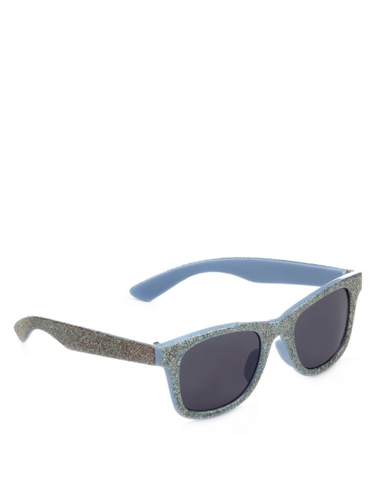 Rectangular Frame Glitter Kids Sunglasses (Older Girls) 1 of 1