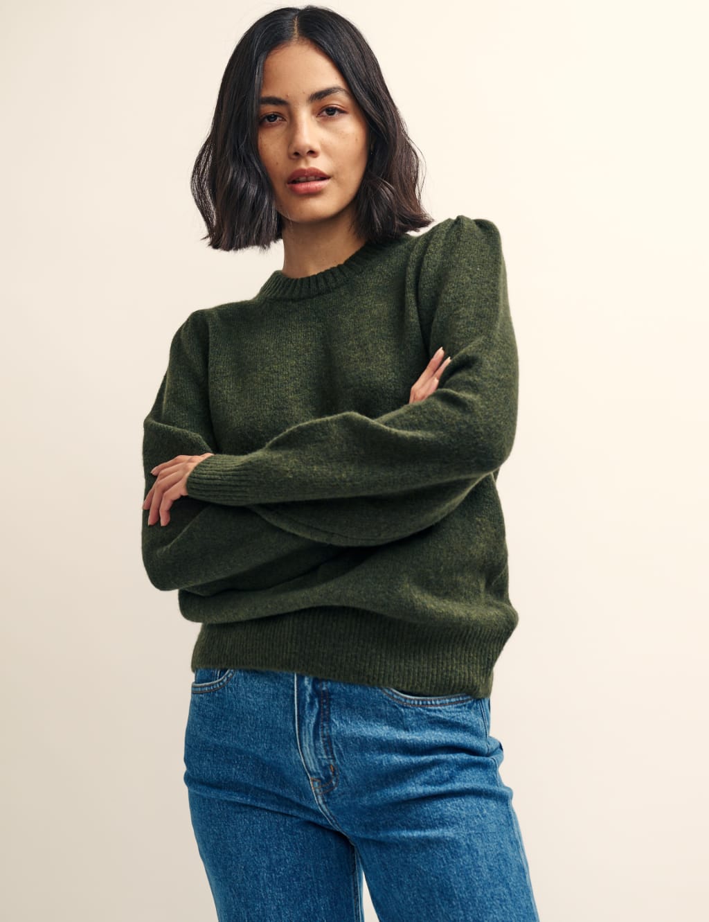 Dark green jumper womens discount