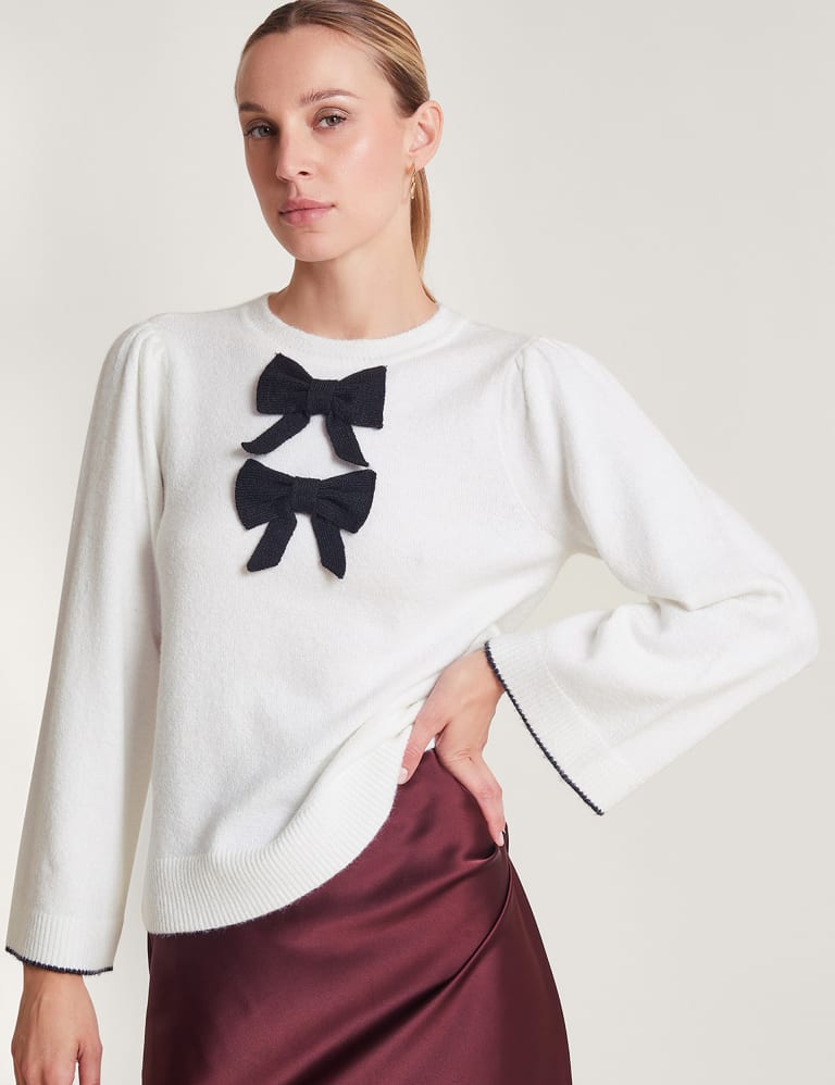 Recycled Blend Embellished Wide Sleeve Jumper Monsoon M S