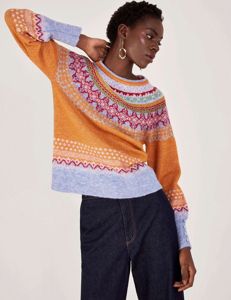 Marks and spencer fair isle jumper sale