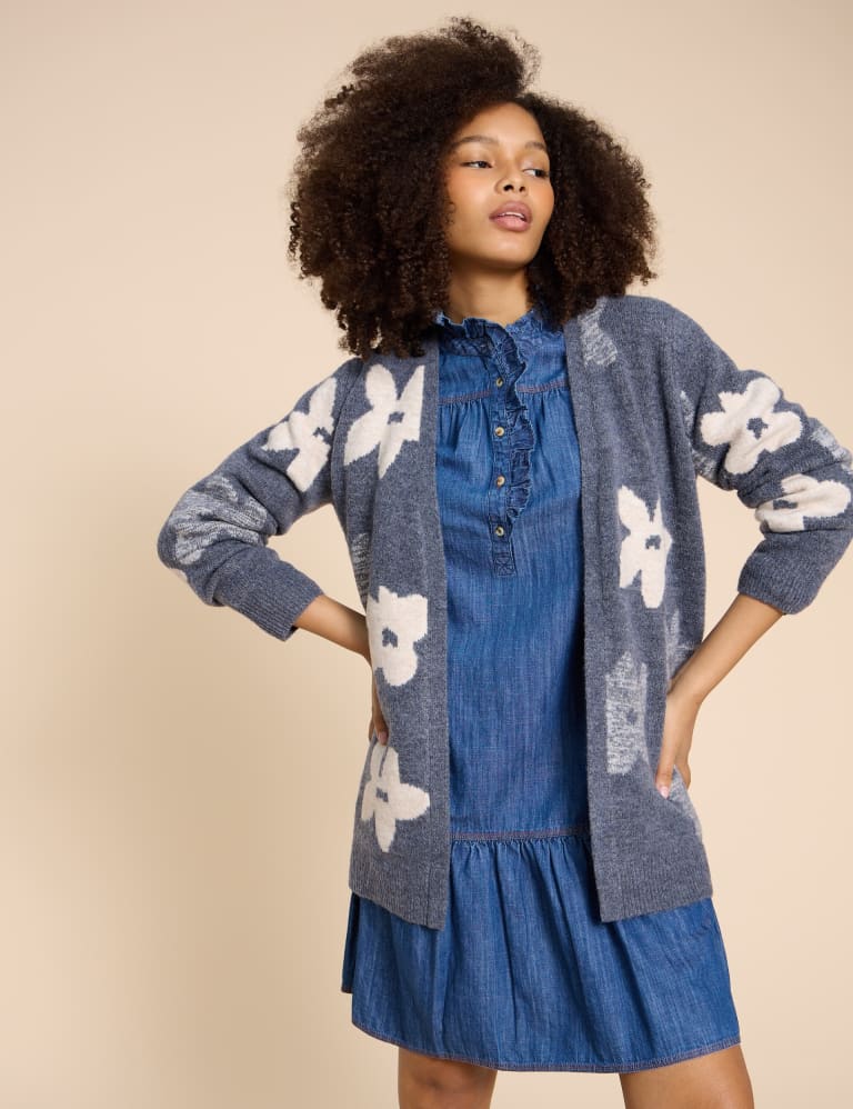 Recycled Blend Floral Edge to Edge Cardigan White Stuff M S