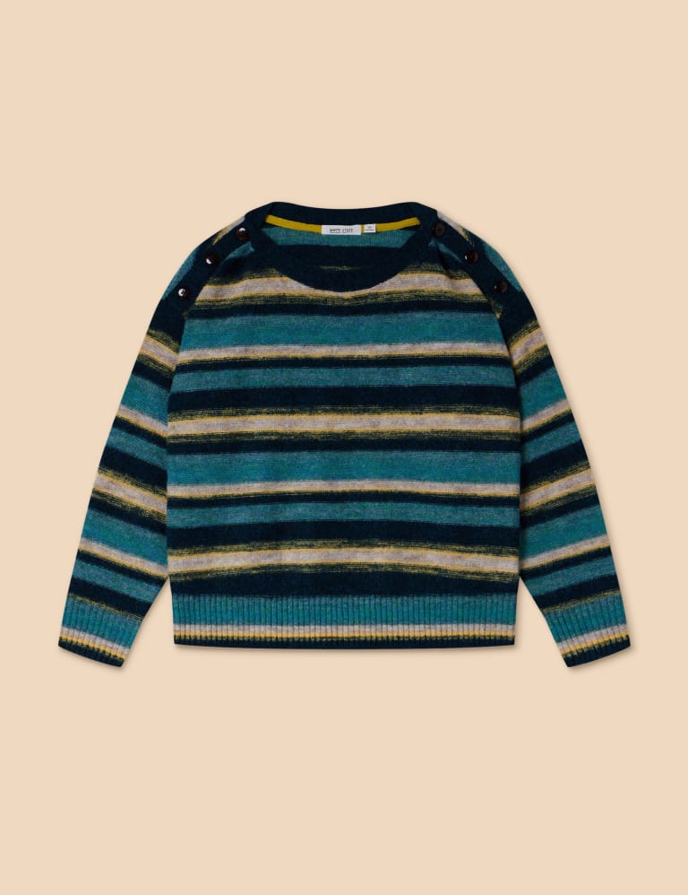Recycled Blend Striped Crew Neck Jumper White Stuff M S