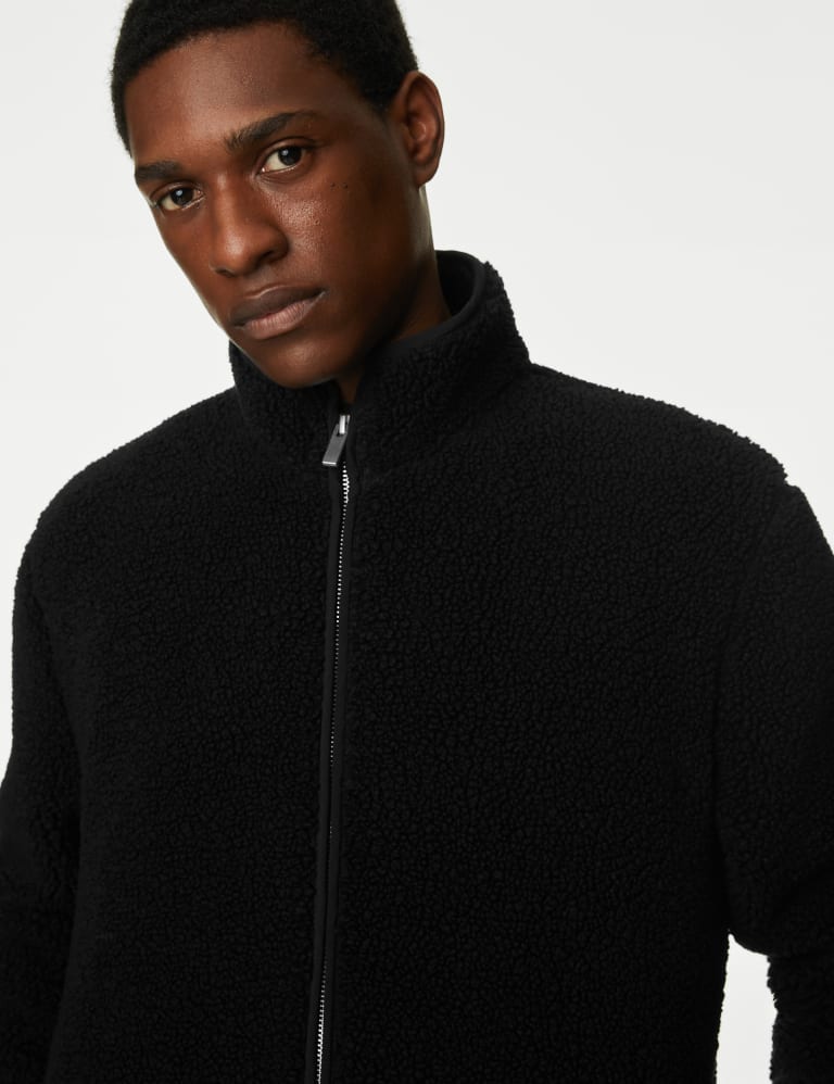 Recycled Fleece Funnel Neck Zip Up Jacket | M&S Collection | M&S