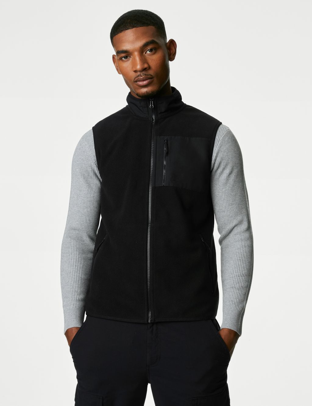 Recycled Fleece Zip Up Gilet | M&S Collection | M&S