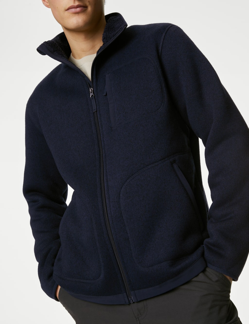 Men's fleece sale zip up jacket