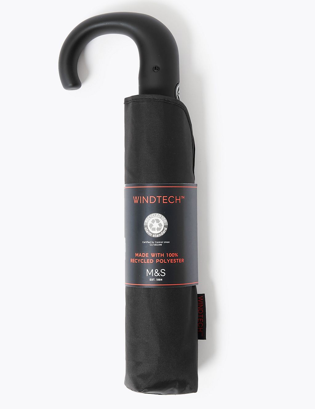 Recycled Polyester Crook Handle Umbrella with Windtech™ 4 of 5