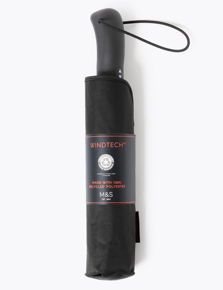 Recycled Polyester Rubber Handle Umbrella with Windtech™ 4 of 5