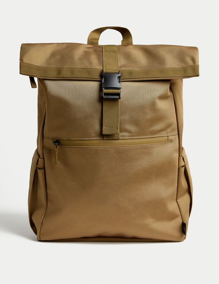Recycled Polyester Scuff Resistant Rolltop Backpack | M&S Collection | M&S