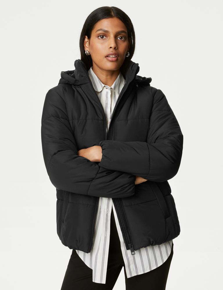 Recycled Thermowarmth™ Hooded Puffer Jacket | Mu0026S Collection | Mu0026S